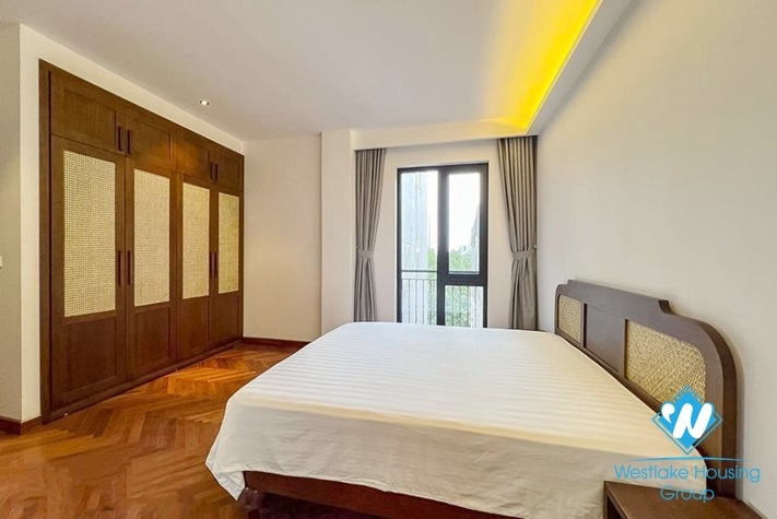 Lake view and Indochina style 3 beds apartment for rent in Dang Thai Mai st, Tay Ho